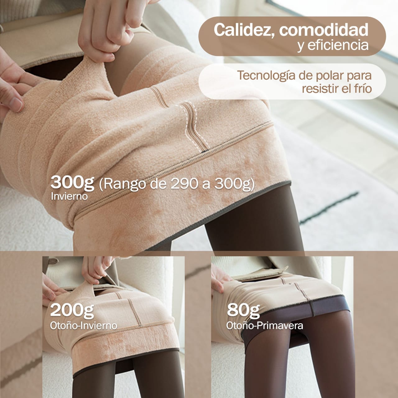 PANTIES EFECTO PIEL MUJER NEGRO MICROPOLAR TRASLUCIDO